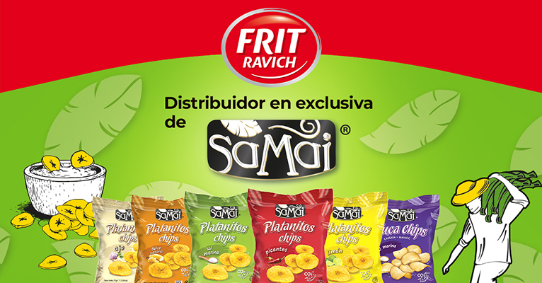 Frit Ravich distribuye los snacks Samai en exclusiva