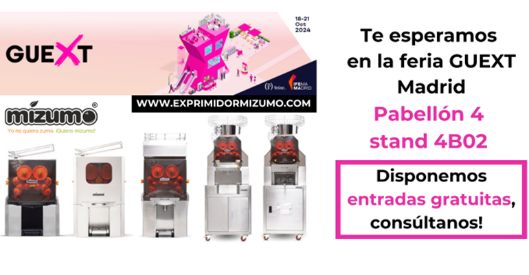 Mizumo invita a descubrir sus nuevos modelos de exprimidores de zumo en Guext